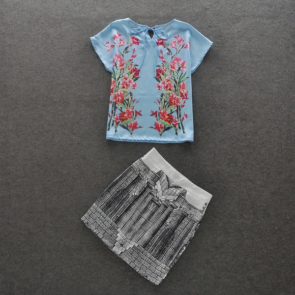 Spring Summer top skirt set Sz 2-4 - Picture 2 of 6